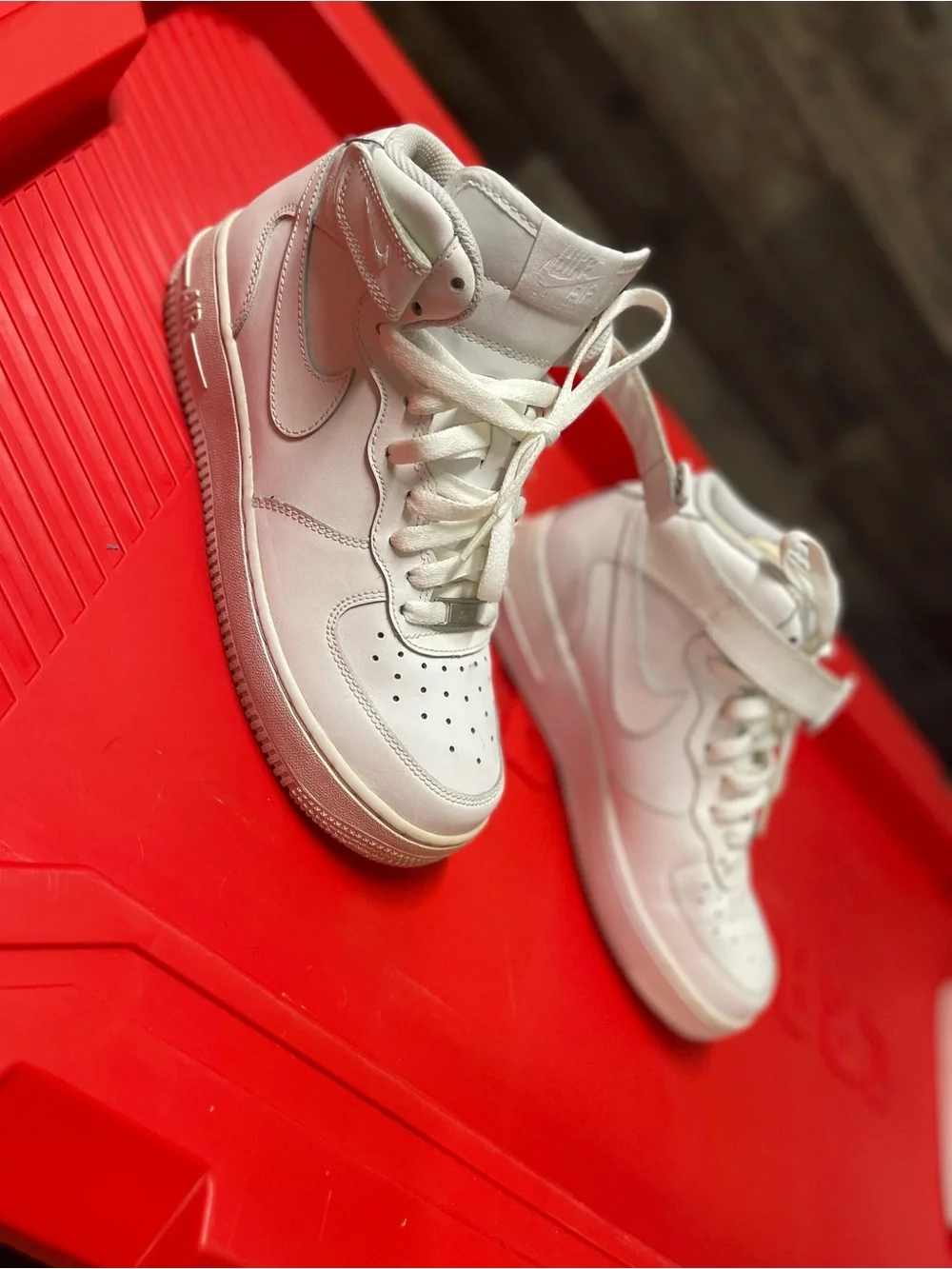 Nike White Kids High-Top Sneakers